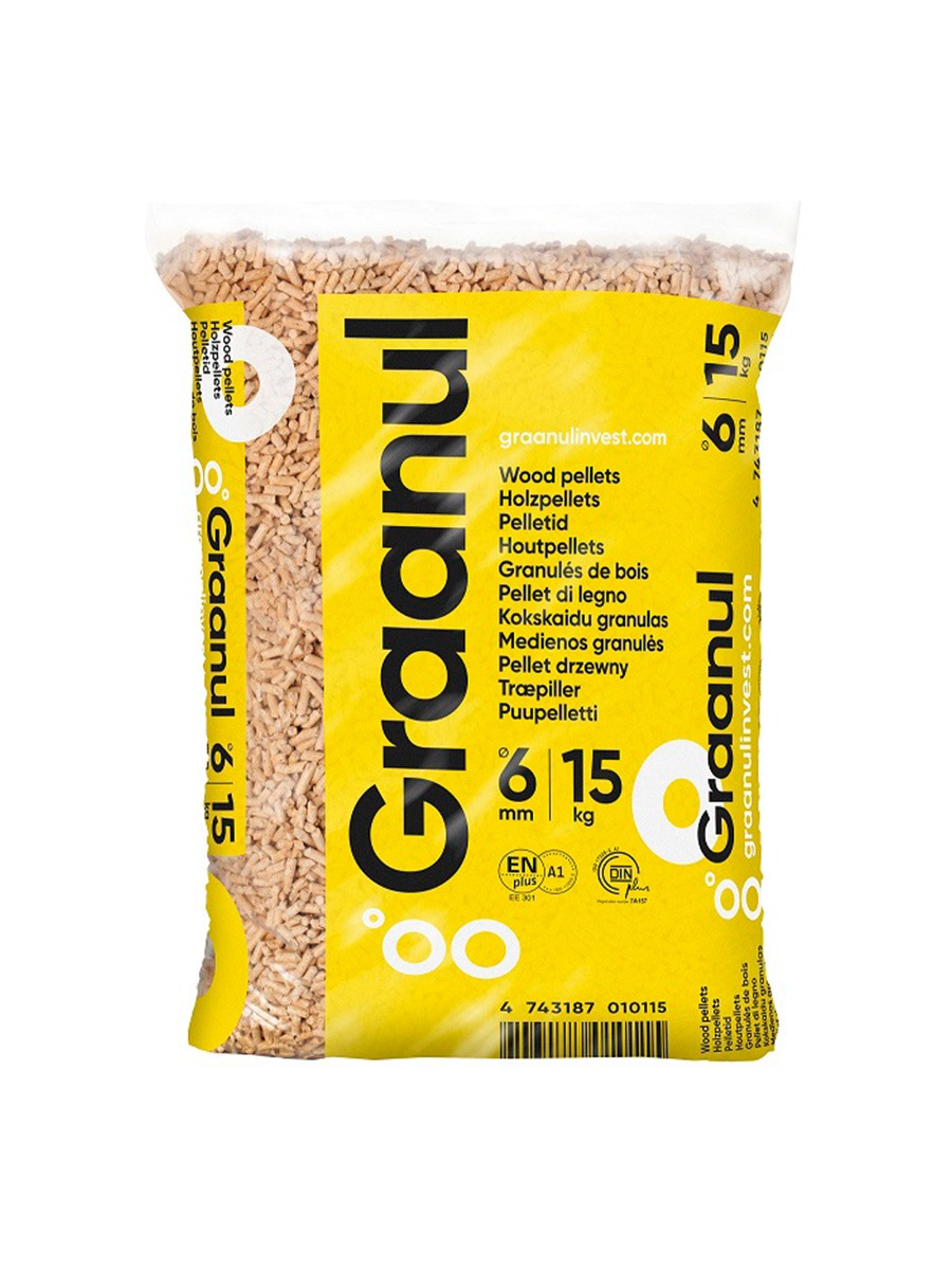 Houtpellets EN+A1 / DIN+ twee volle pallets 132 x 15kg bag (1980kg)